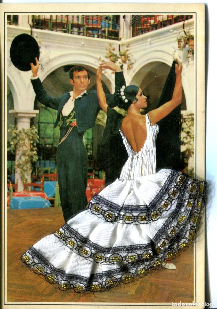 Postales: POSTAL BORDADA PAREJA BAILADORES EDITADA POR POSTALES L. DOMINGUEZ