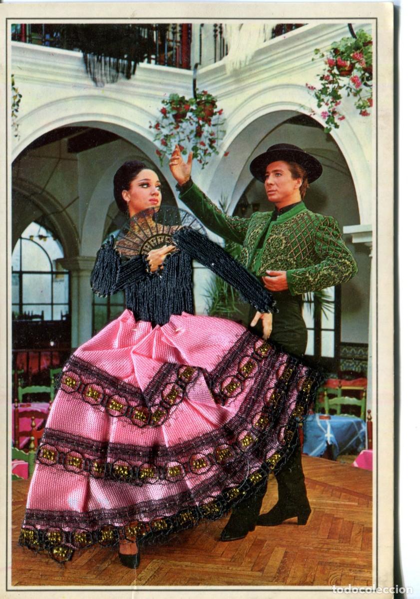 Postales: POSTAL BORDADA PAREJA BAILADORES EDITADA POR POSTALES L. DOMINGUEZ