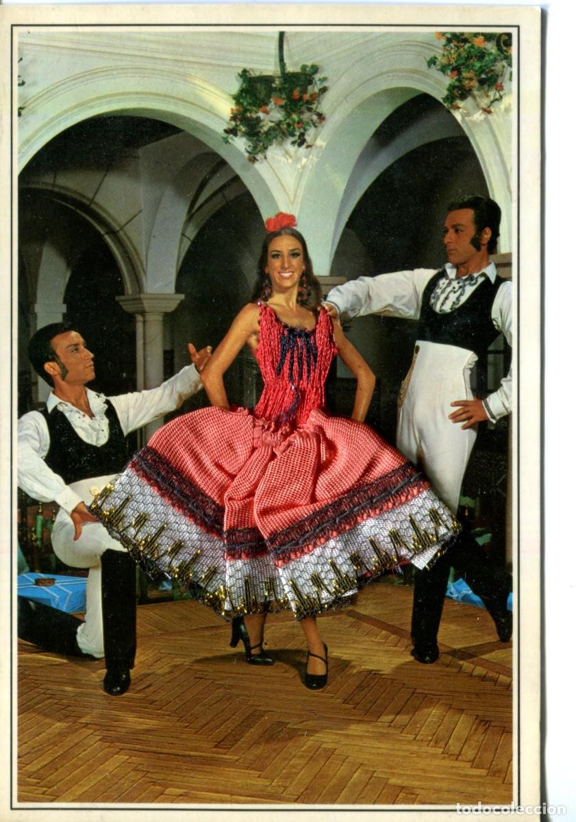 Postales: POSTAL BORDADA TABLADO DE BAILADORES EDITADA POR REGALOSOL