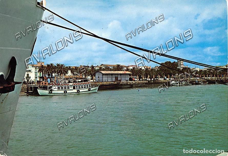 Postales: R&iacute;o Guadalete. Muelle de San Ignacio en el Puerto de Sta. Mar&iacute;a (C&aacute;diz) - Circulada con sello - 1972