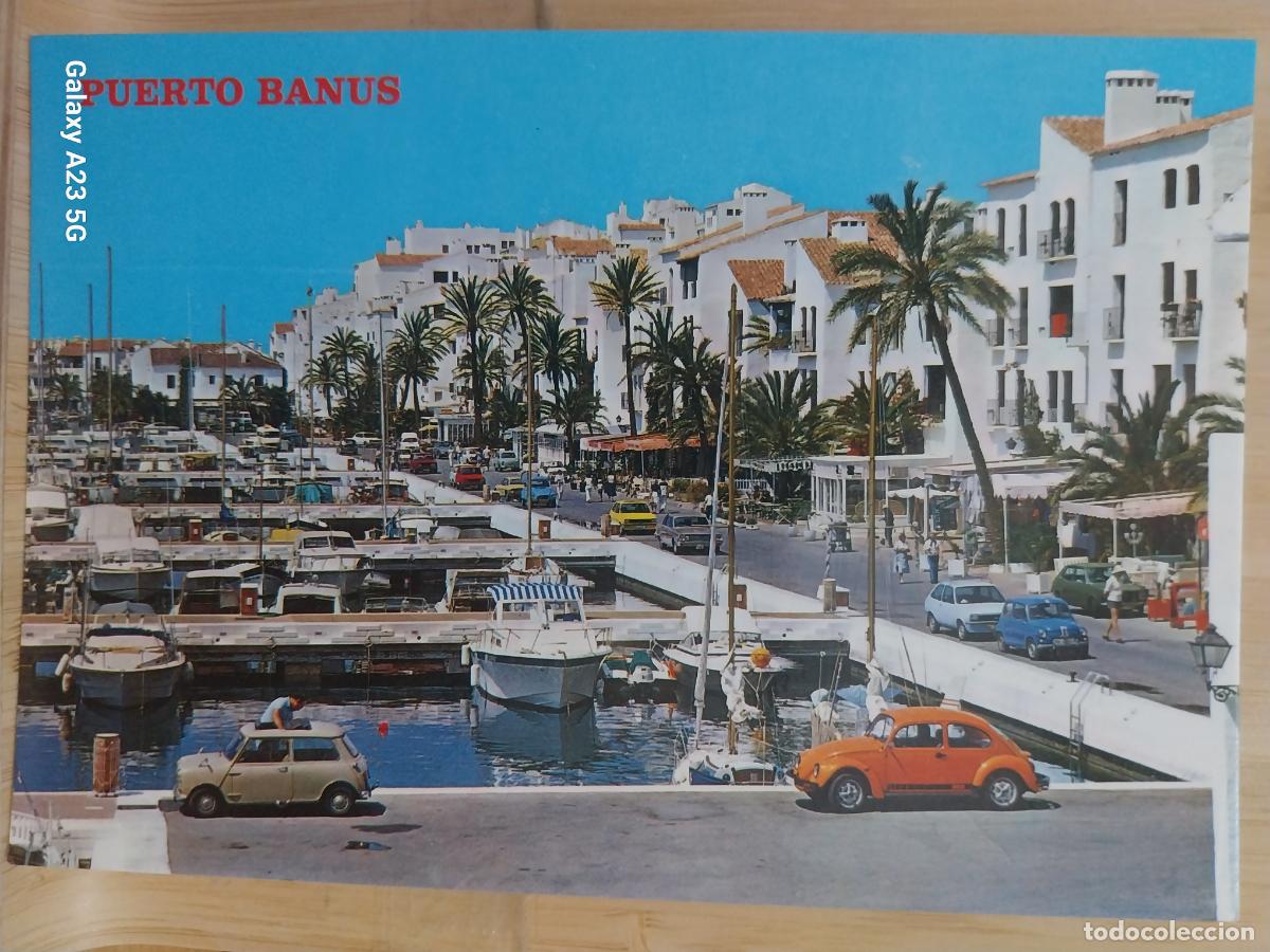 Postales: PUERTO BANUS MARBELLA ED FOTO ANTONIO 29 ANIMADA COCHES CLASICOS **