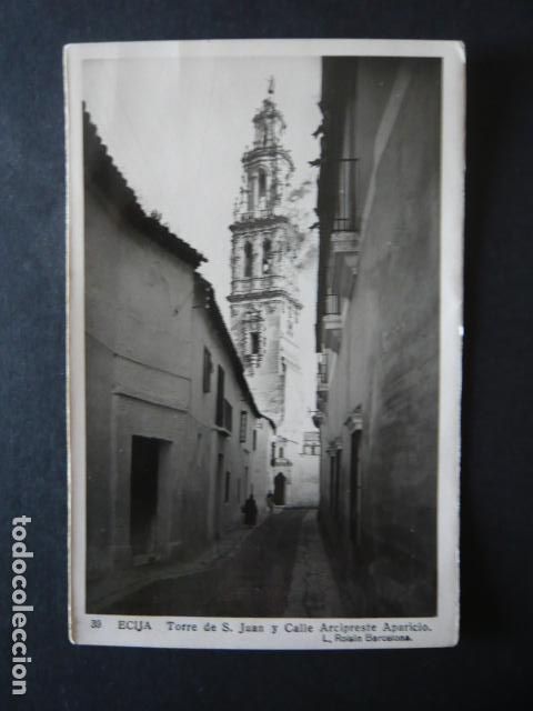 Postais: ECIJA SEVILLA TORRE DE SAN JUAN Y CALLE ARCIPRESTE APARICIO