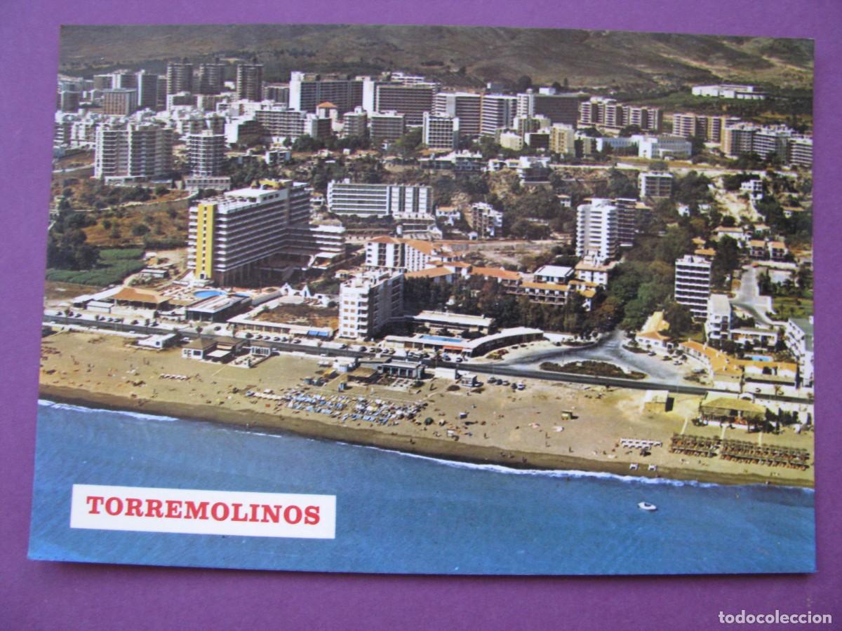 Postales: POSTAL DE TORREMOLINOS. VISTA DE LA PLAYA Y PASEO MARITIMO. FOTO ANTONIO