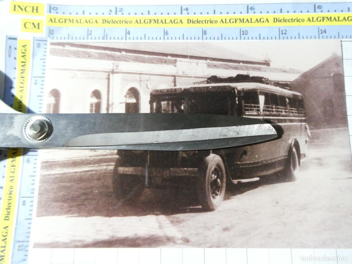 Postales: REPRODUCCI&Oacute;N ANTIGUA FOTO FOTOGRAF&Iacute;A M&Aacute;LAGA. AUTOB&Uacute;S COCHE DE L&Iacute;NEA. 2701