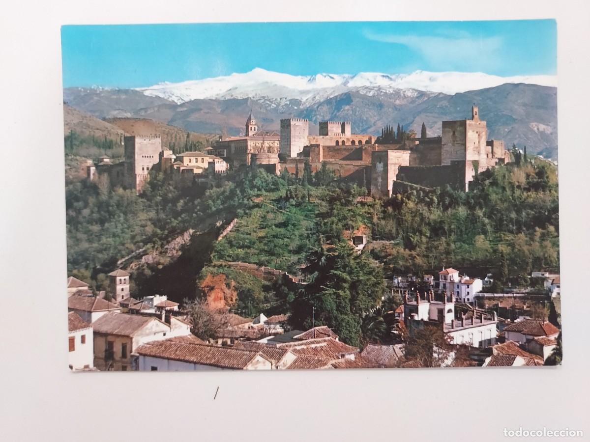 Postales: POSTAL GRANADA VISTA GENERAL DE LA ALHAMBRA Y SIERRA NEVADA. 1964. SIN CIRCULAR. 139