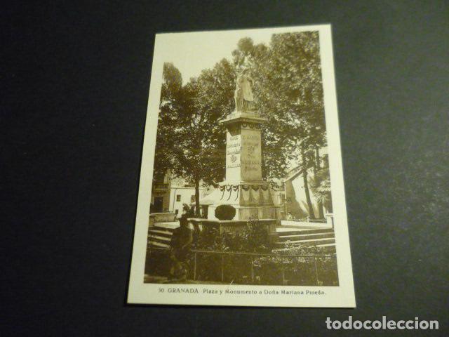 Postcards: GRANADA PLAZA Y MONUMENTO A DO&Ntilde;A MARIANA PINEDA