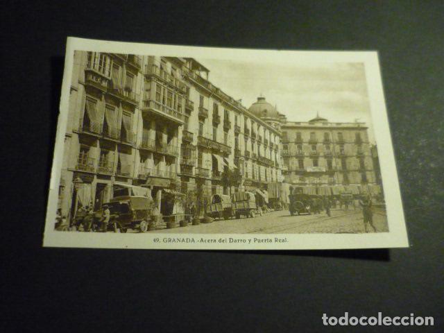 Postales: GRANADA ACERA DEL DARRO Y PUERTA REAL - Foto 1