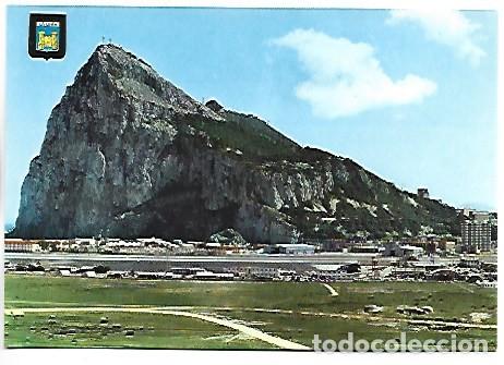Postales: PE&Ntilde;ON DE GIBRALTAR. VISTA DE LAS PISTAS DEL AEROPUERTO DE GIBRALTAR DESDE LA LINEA / CADIZ