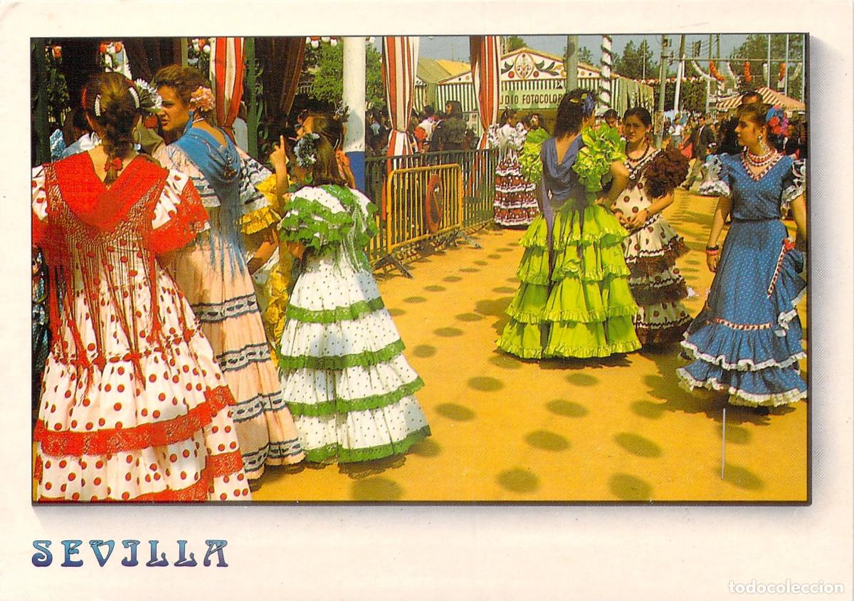 Postales: Postal de la Feria de Abril en Sevilla