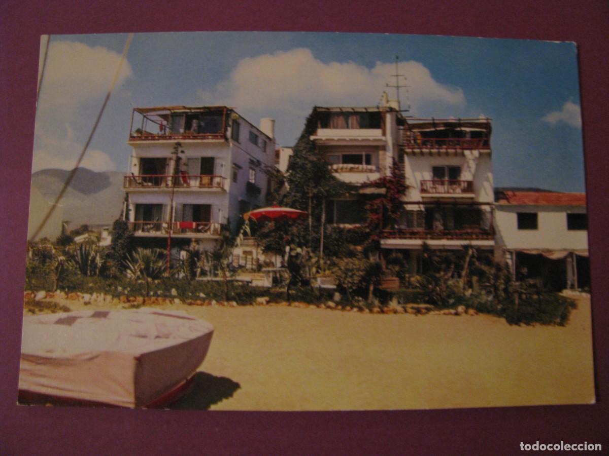 Postales: POSTAL DE TORREMOLINOS. APARTAMENTOS PLAYA MONTEMAR. VISTA DESDE EL MAR. FOURNIER 1961