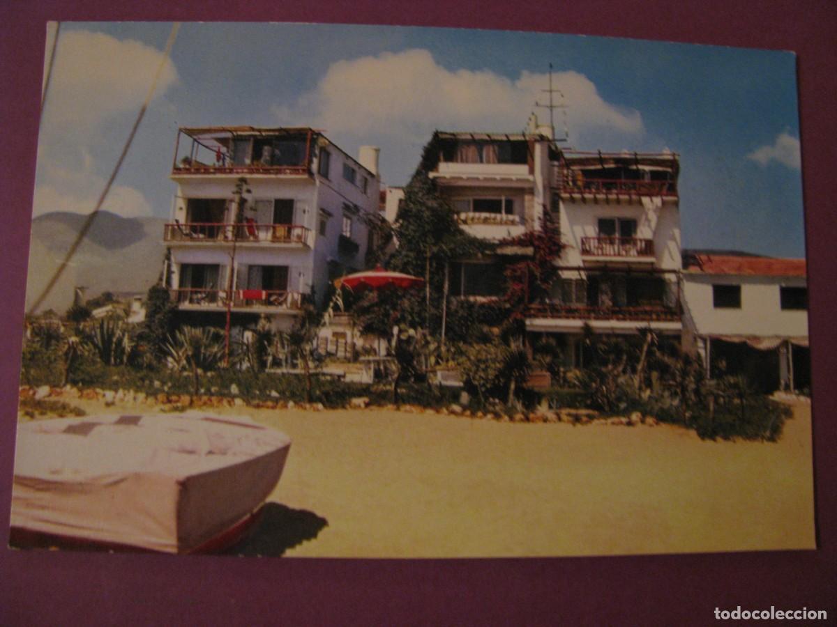 Postales: POSTAL DE TORREMOLINOS. APARTAMENTOS PLAYA MONTEMAR. VISTA DESDE EL MAR. FOURNIER 1961