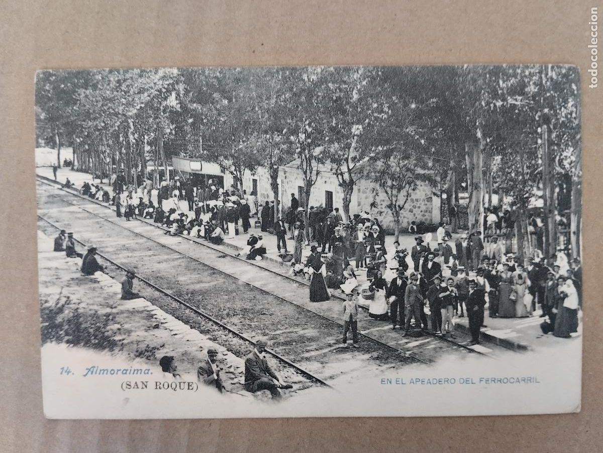 Postcards: SAN ROQUE ALMORAIMA CADIZ EN EL APEADERO DEL FERROCARRIL.