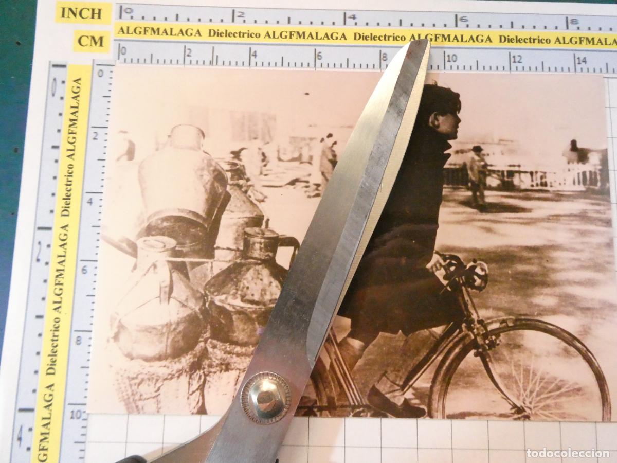 Postales: REPRODUCCI&Oacute;N ANTIGUA FOTO FOTOGRAF&Iacute;A M&Aacute;LAGA. ACEITES EL NI&Ntilde;O EN BICICLETA. 2712
