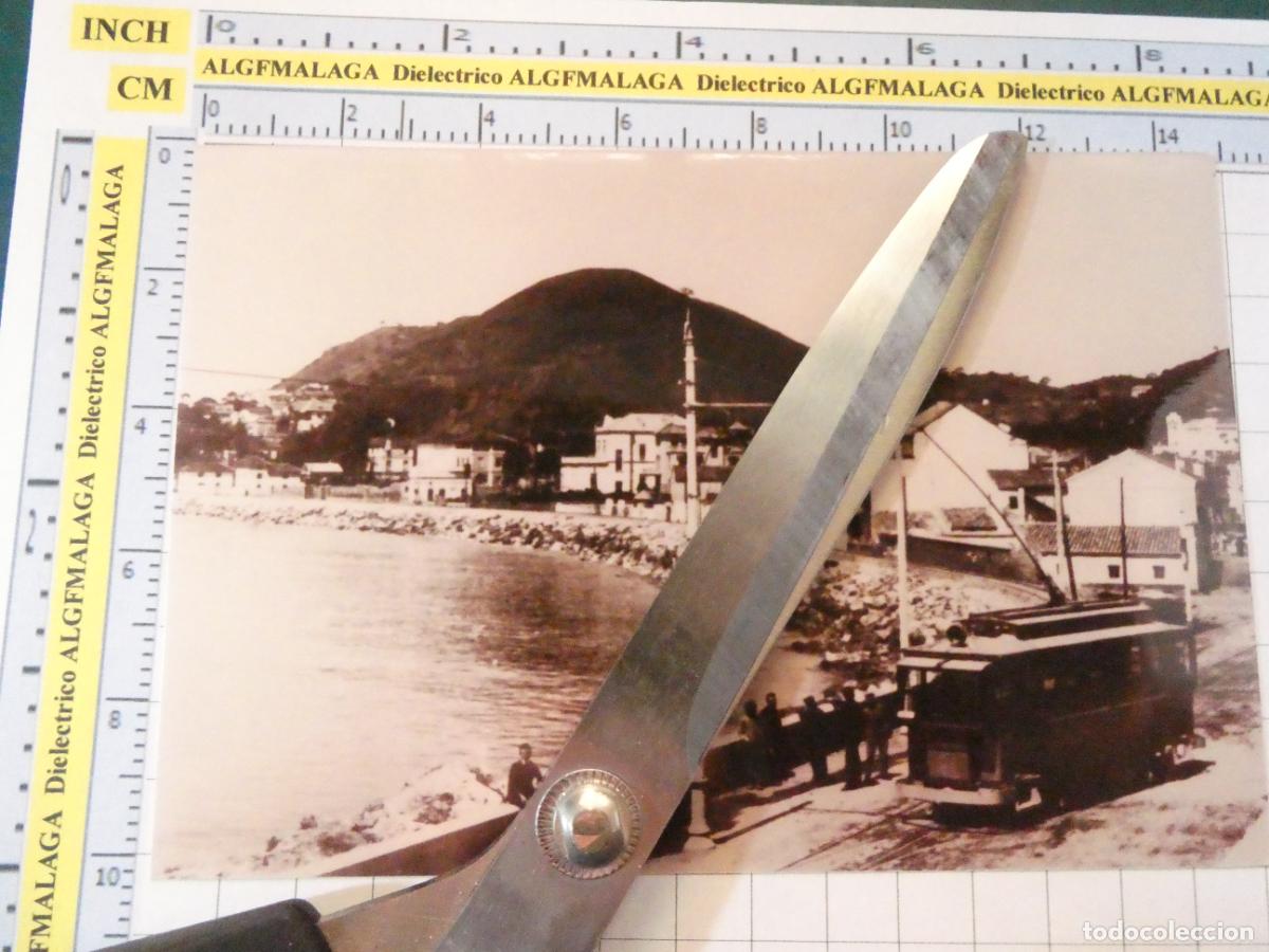 Postales: REPRODUCCI&Oacute;N ANTIGUA FOTO FOTOGRAF&Iacute;A M&Aacute;LAGA. TRANV&Iacute;A CALETA BELLAVISTA. 2715