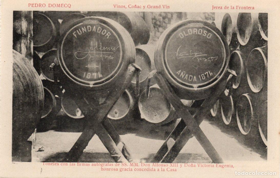 Postcards: POSTAL - JEREZ DE LA FRONTERA (CADIZ) PEDRO DOMEQ- TONELES CON FIRMAS AUTOGRAFAS- SS.MM.- MATEU