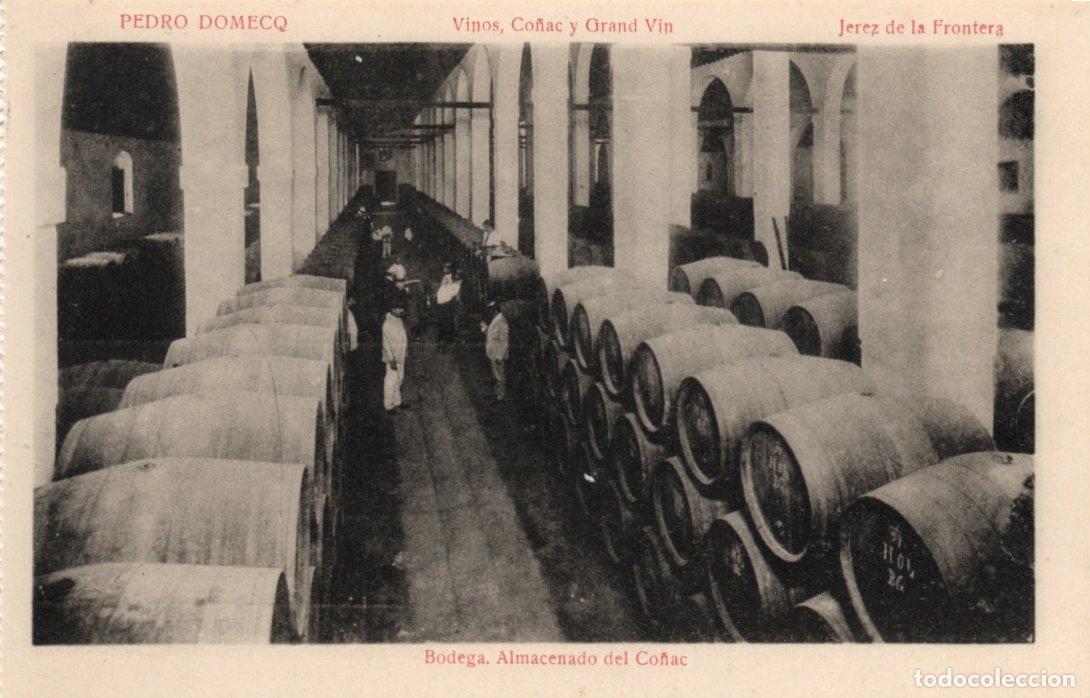 Postcards: BONITA POSTAL - JEREZ DE LA FRONTERA (CADIZ) PEDRO DOMEQ - BODEGA. ALMACENADO DEL CO&Ntilde;AC - MATEU