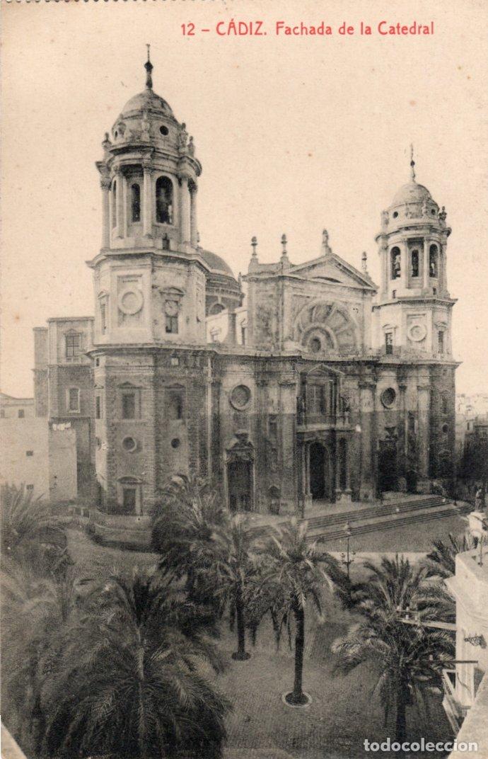 Postales: BONITA POSTAL - CADIZ - FACHADA DE LA CATEDRAL - THOMAS