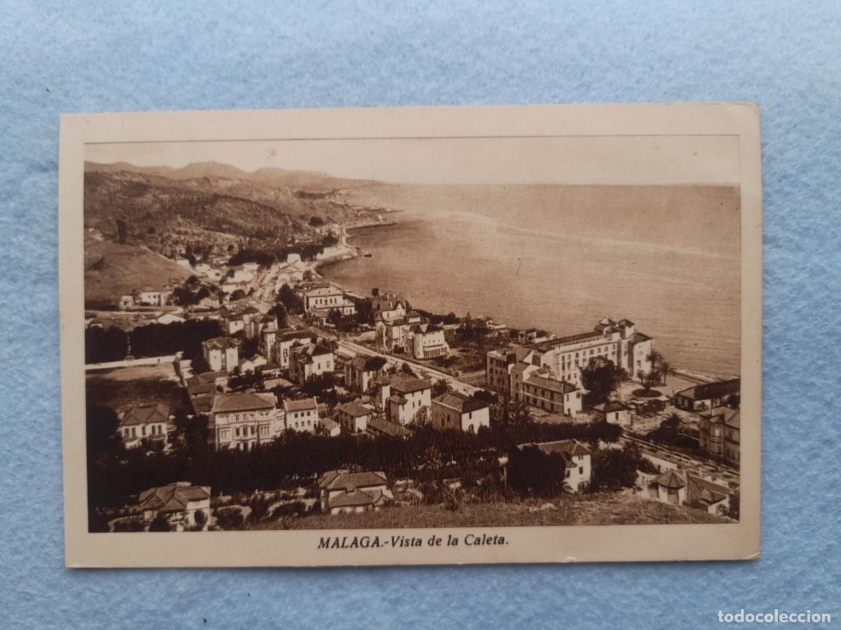 Postales: M&aacute;laga. Vista de la Caleta.