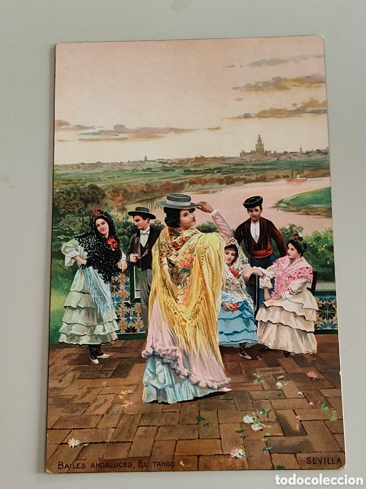 Postales: Tarjeta Postal Sevilla Bailes andaluces El Tango Edita Stengel & Co Dresden 29584