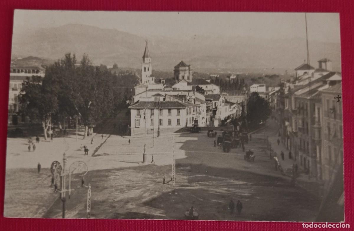 Postales: ANTIGUA POSTAL FOTOGRAFICA VISTA PANORAMICA PUERTA REAL - GRANADA - CIRCA 1910