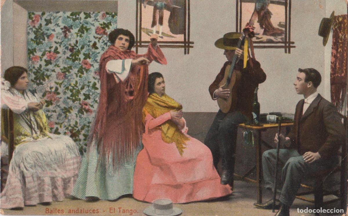 Postales: BAILES ANDALUCES, EL TANGO - LICHTDRUD SERIE 731 N&ordm;2 - CIRCULADA 1914