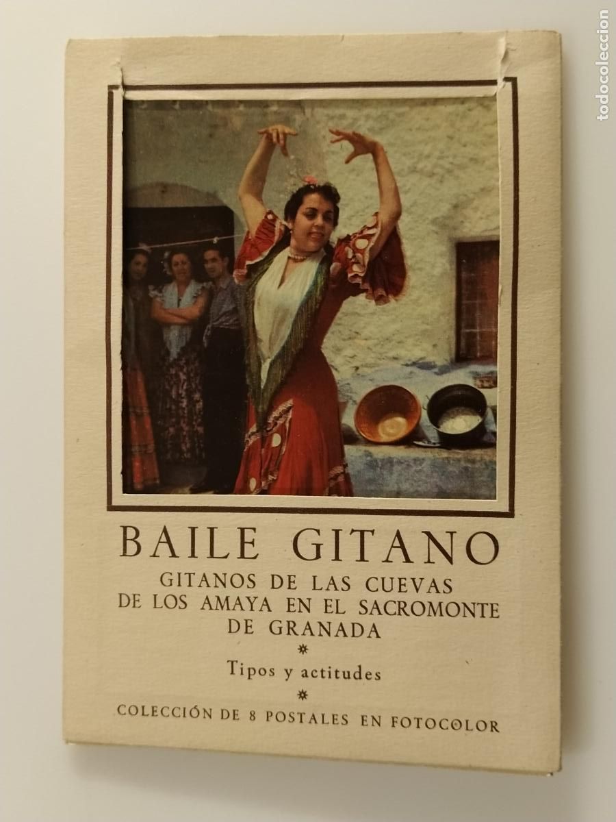 Postales: BAILE GITANO - GITANOS DE LAS CUEVAS DE LOS AMAYO EN EL SACROMONTE DE GRANADA - 8 POSTALES (116.925)