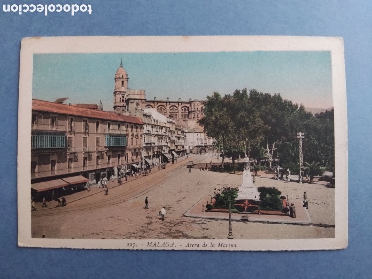 Postales: Postal M&aacute;laga, acera de la Marina