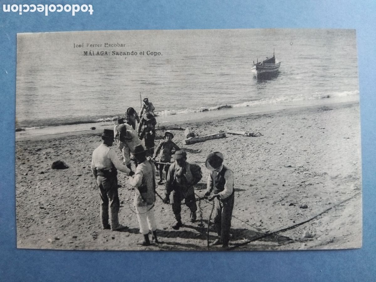 Postales: Postal M&aacute;laga, sacando el copo