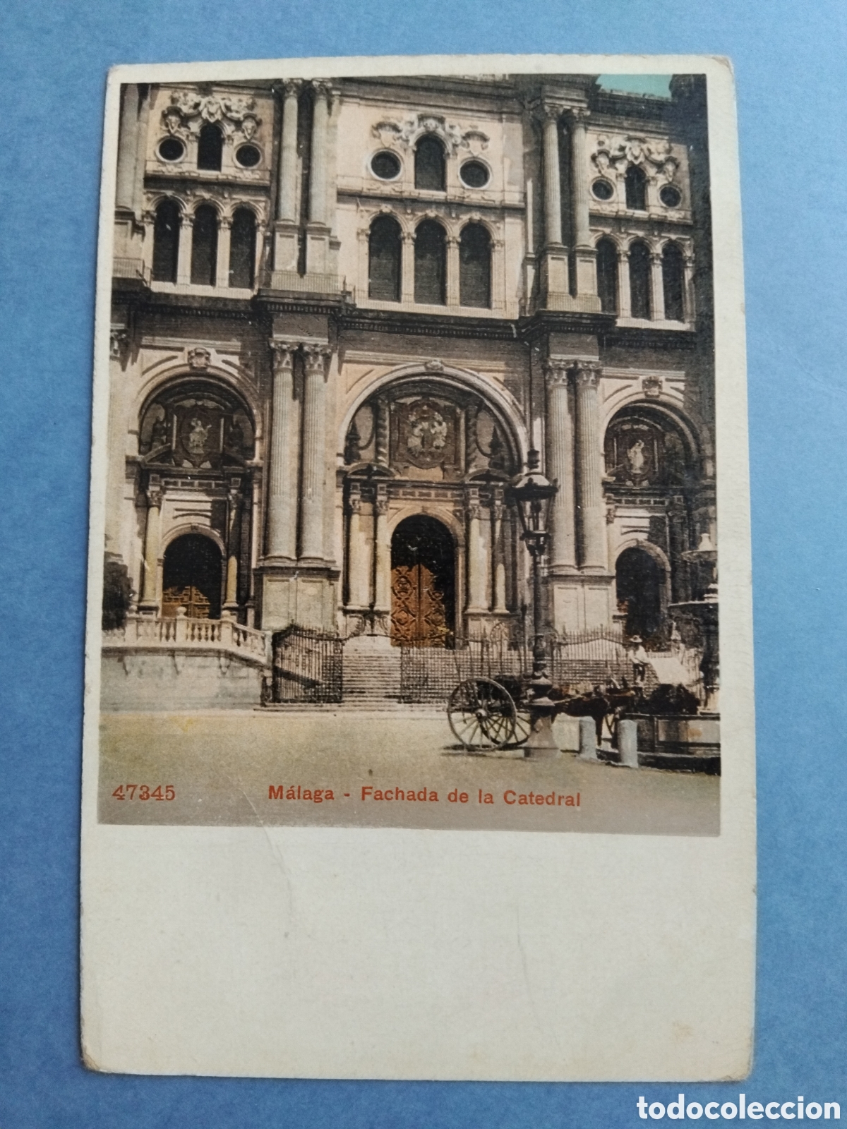 Postales: Postal M&aacute;laga, fachada de la catedral