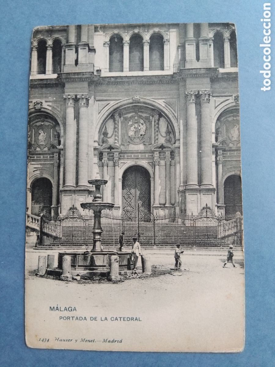 Postales: Postal M&aacute;laga, portada de la catedral