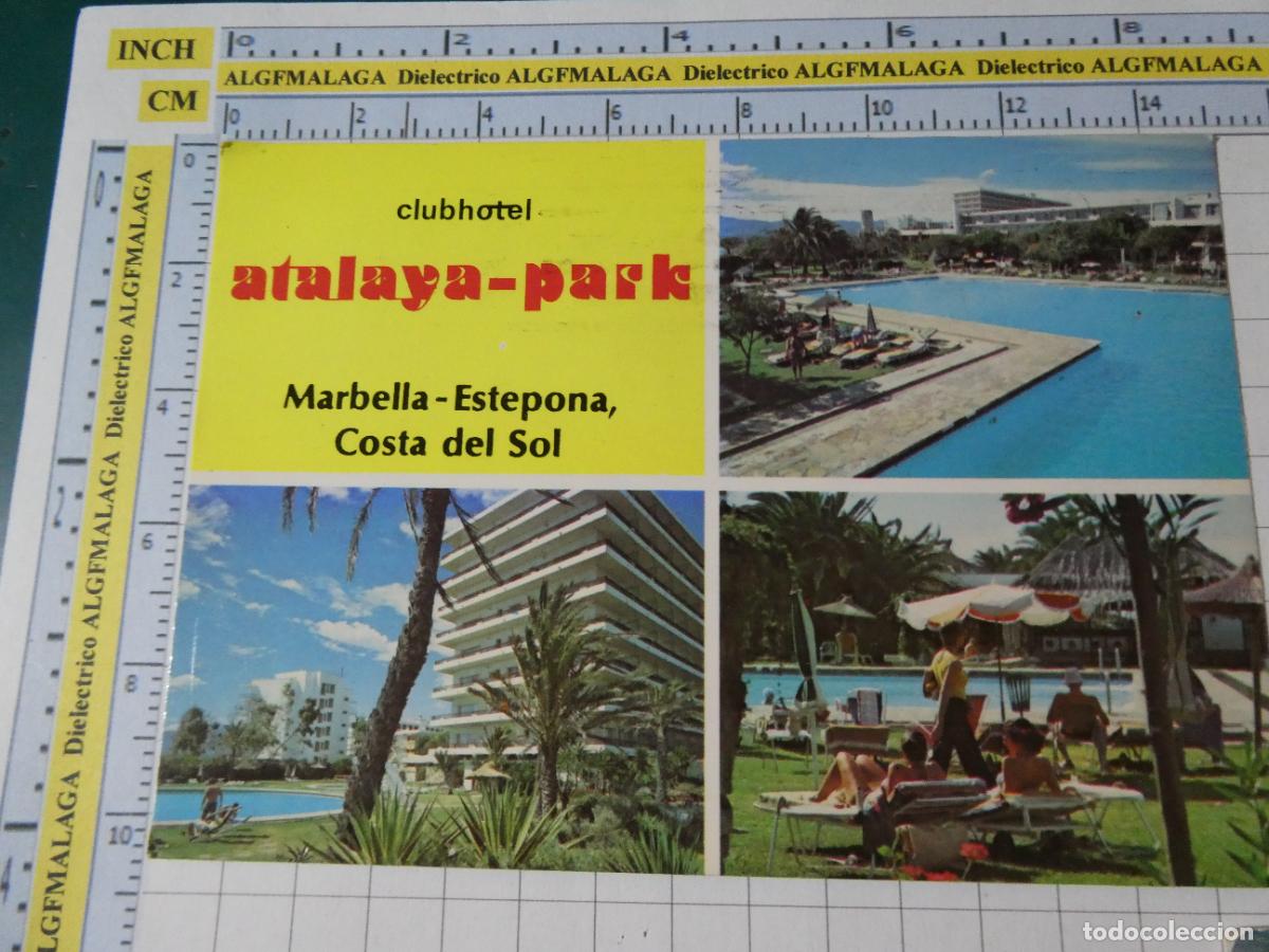 Postales: POSTAL DE M&Aacute;LAGA ESTEPONA. A&Ntilde;O 1975. ATALAYA PARK CLUB HOTEL MARBELLA GERICOLOR. 3944