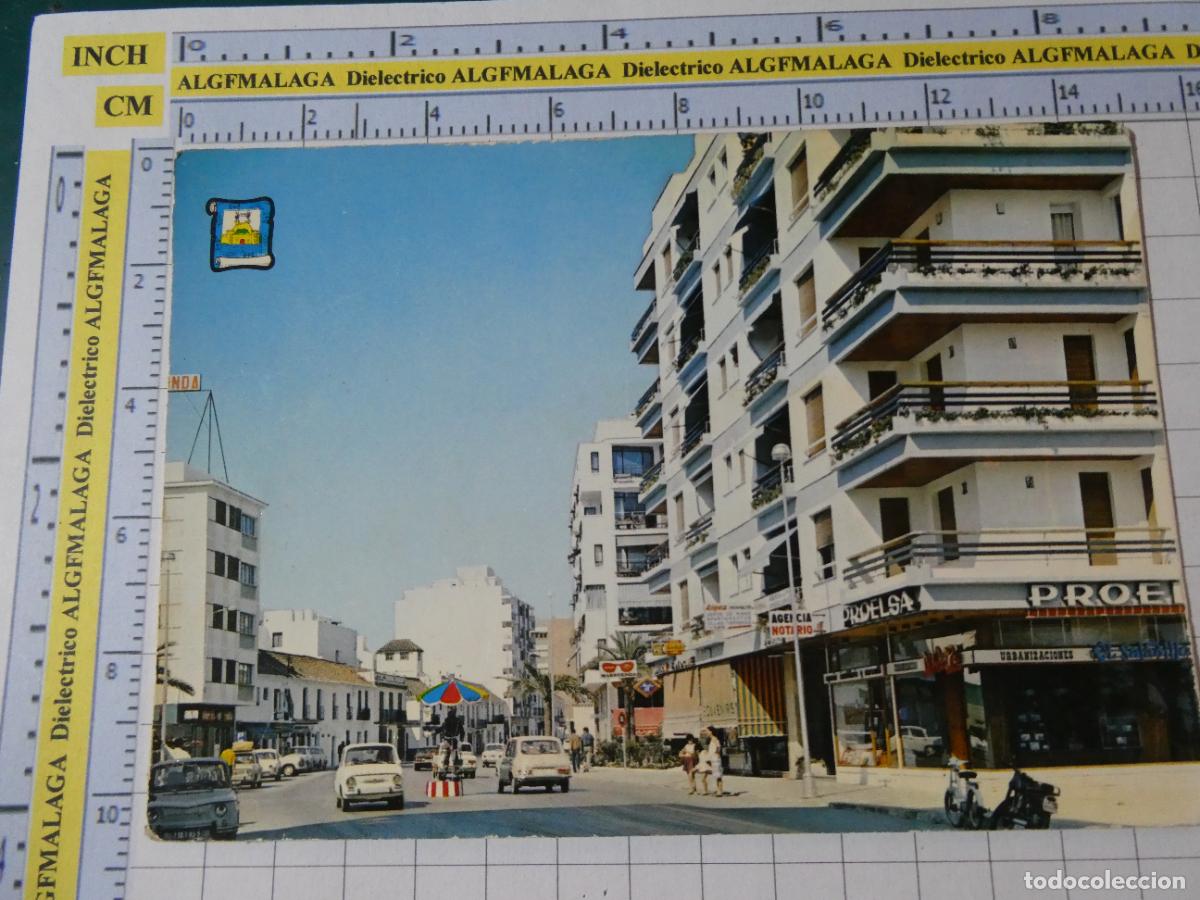 Postales: POSTAL DE M&Aacute;LAGA ESTEPONA. A&Ntilde;O 1968. CARRETERA M&Aacute;LAGA C&Aacute;DIZ POLIC&Iacute;A RENAULT 5606 PERGAMINO. 3961