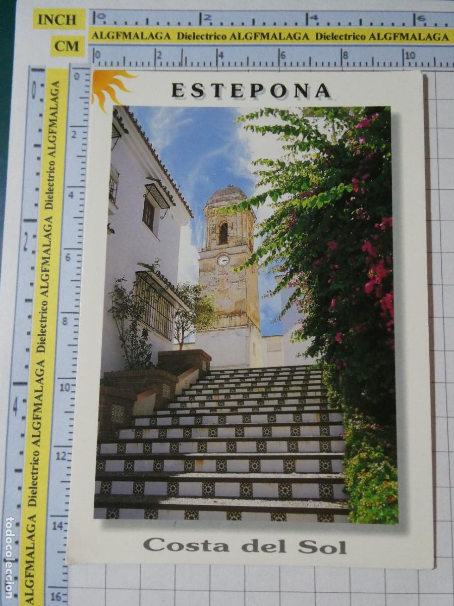 Postales: POSTAL DE M&Aacute;LAGA ESTEPONA. A&Ntilde;O 1996. TORRE DEL RELOJ 1302 CATALAN. 3962