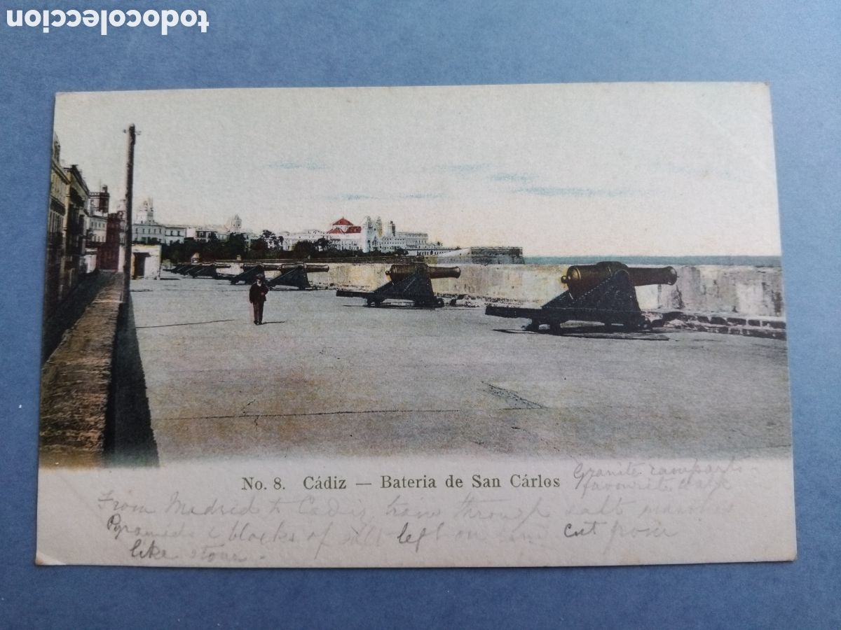 Postales: Postal C&aacute;diz. Bater&iacute;a de San Carlos
