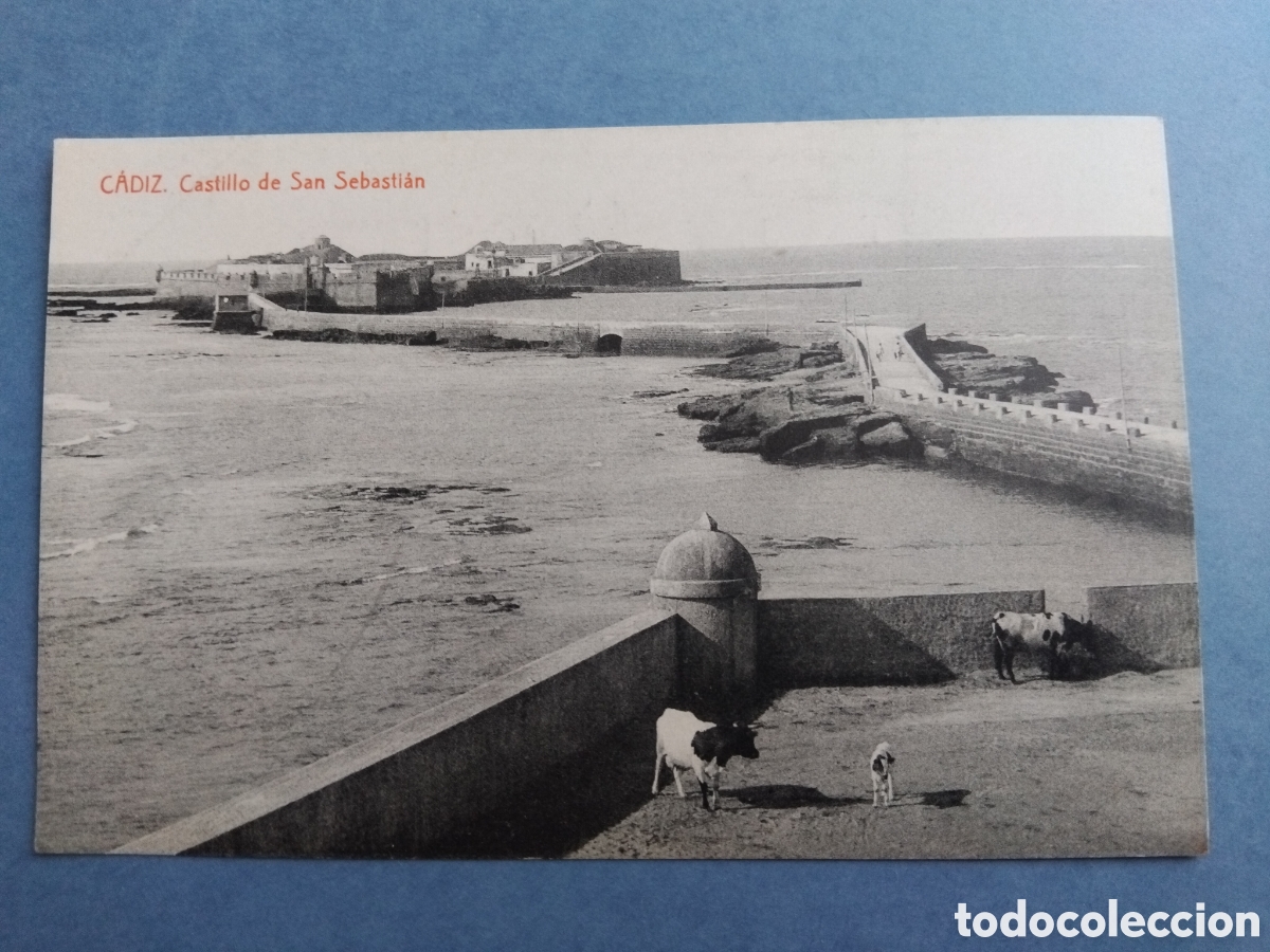 Postales: Postal C&aacute;diz. Castillo de San Sebasti&aacute;n