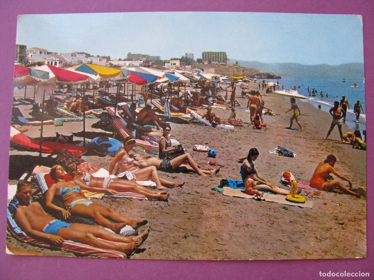 Postales: POSTAL DE TORREMOLINOS. PLAYA DE MONTEMAR. BEASCOA 1359. ESCRITA