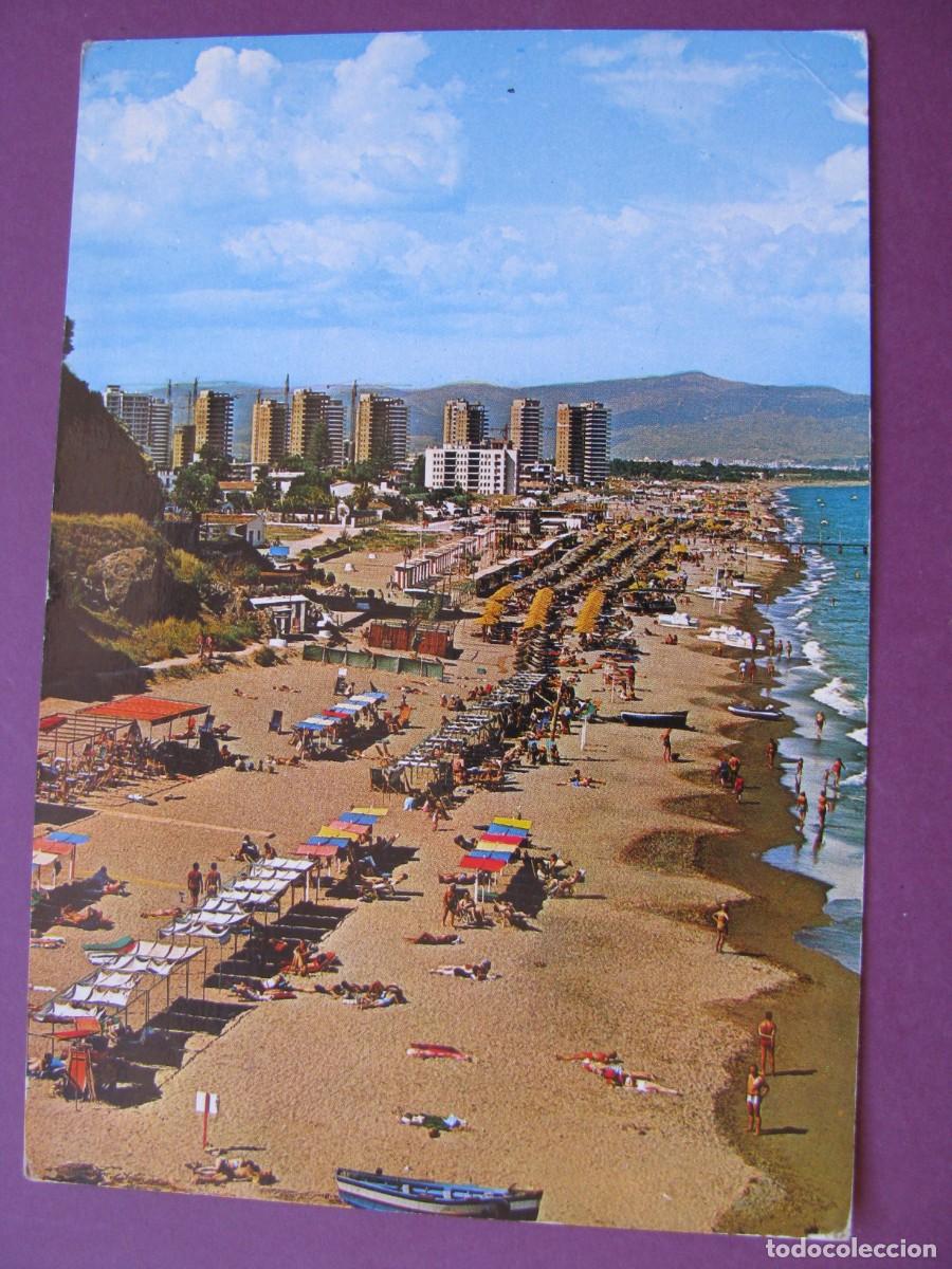Postales: POSTAL DE TORREMOLINOS. PLAYAS DEL BAJONDILLO Y BENYAMINA. GARCIA GARRABELLA 76. CIRCULADA 1971