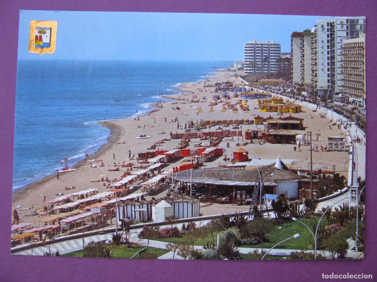Postales: POSTAL DE FUENGIROLA. PLAYA Y PASEO MARITIMO. DOMINGUEZ 56