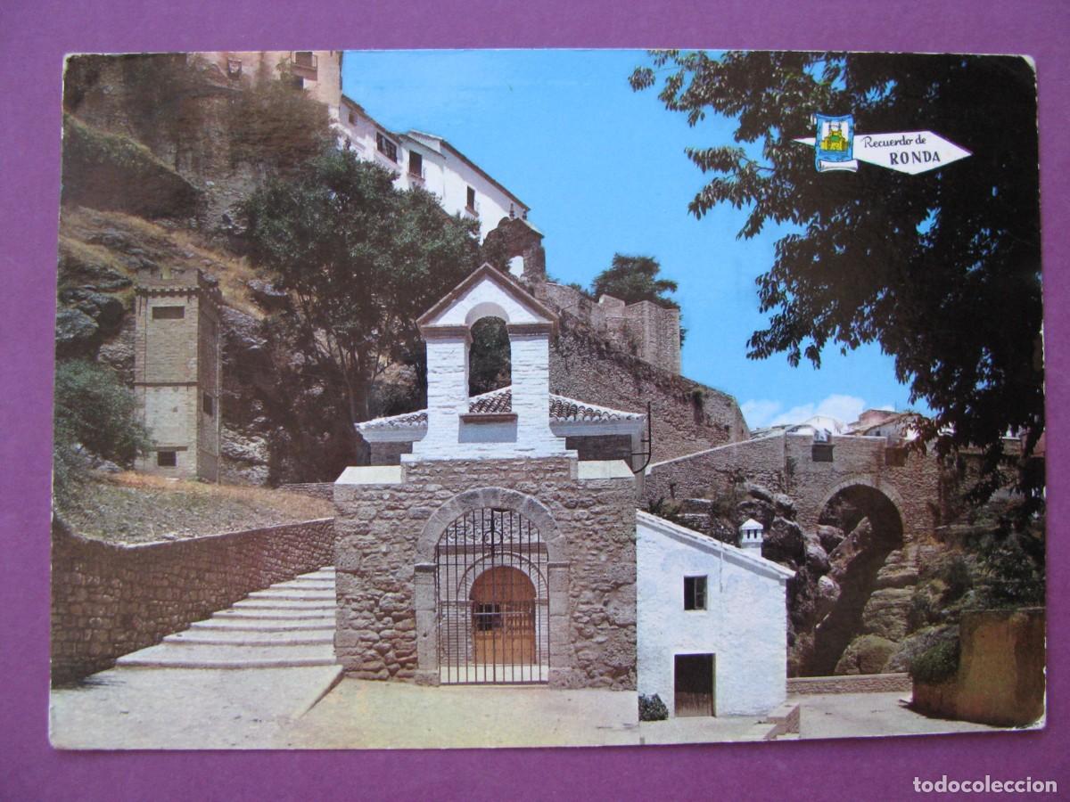 Postales: POSTAL DE RONDA. ERMITA S. MIGUEL Y PUENTE ROMANO. CIRCULADA