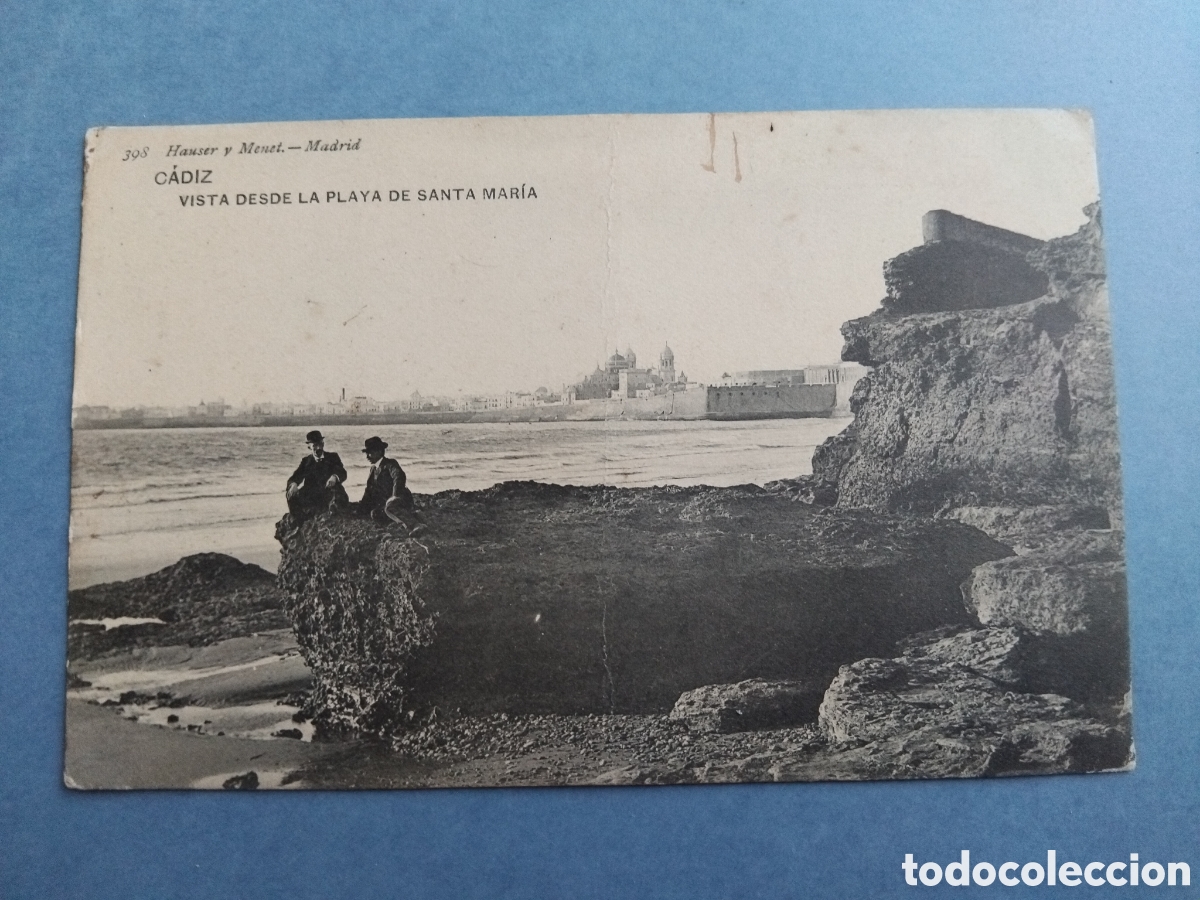 Postales: Postal C&aacute;diz, vista desde la playa Santa Maria