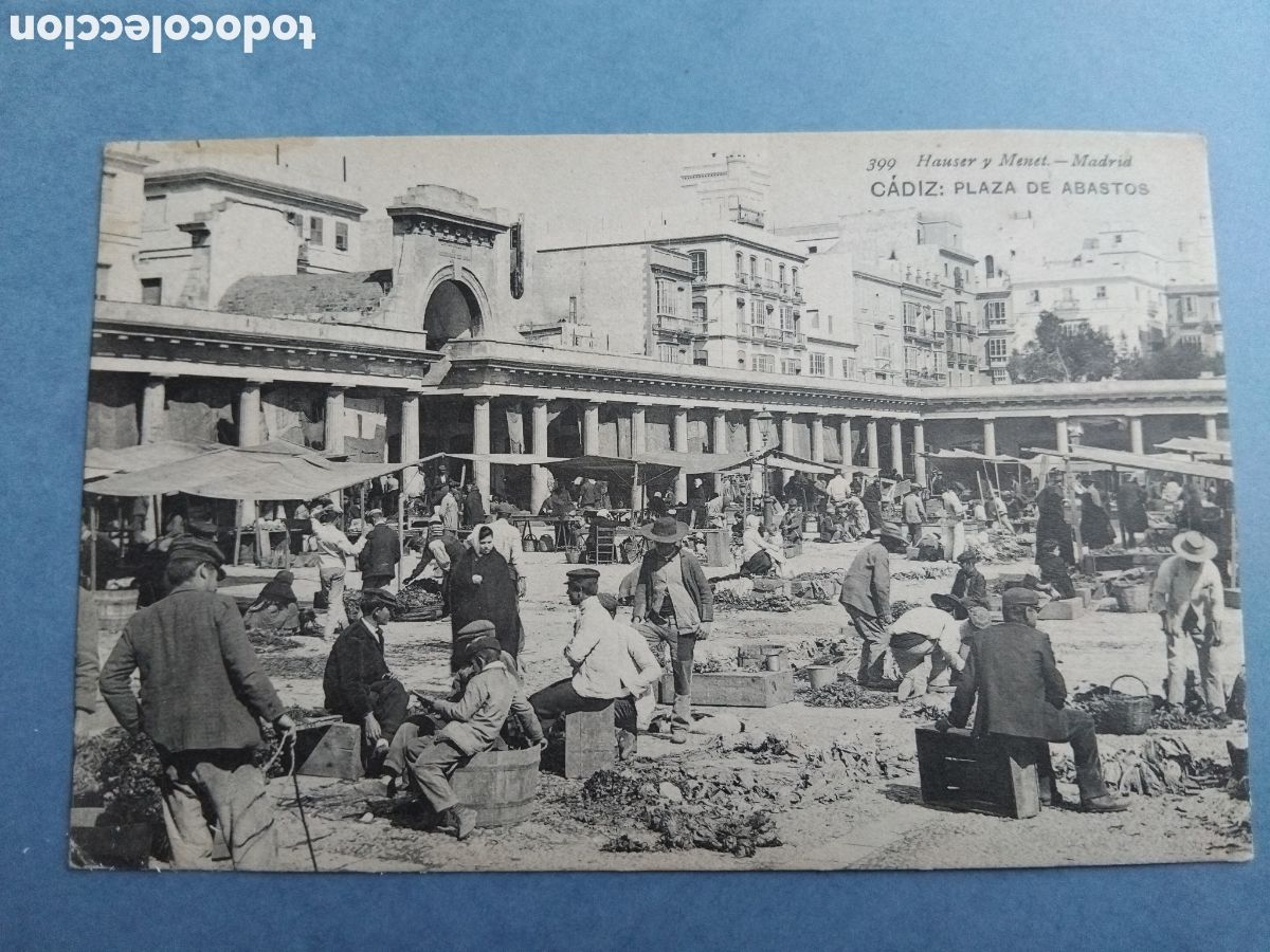 Postales: Postal C&aacute;diz, plaza de abastos