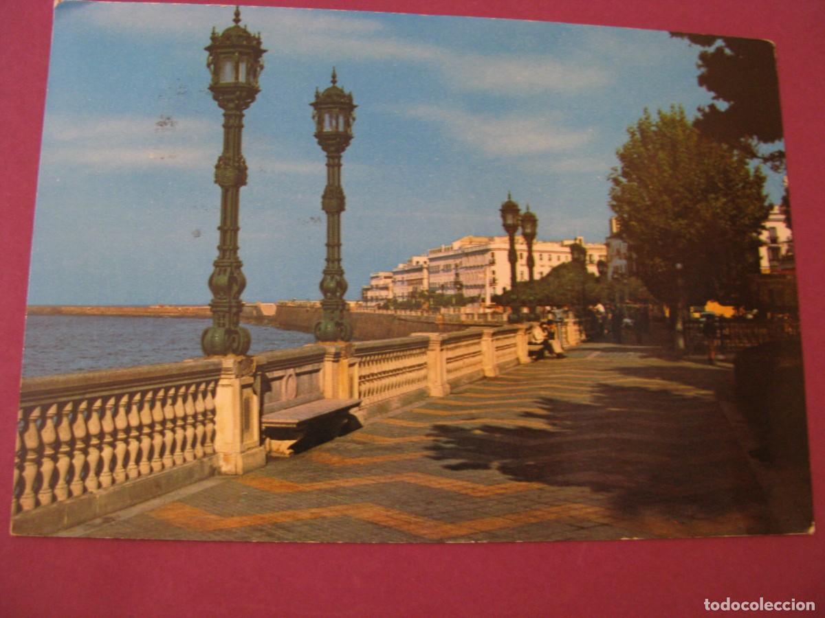 Postales: POSTAL DE CADIZ. ALAMEDA MARQUES DE COMILLAS. RO FOTO. CIRCULADA 1972