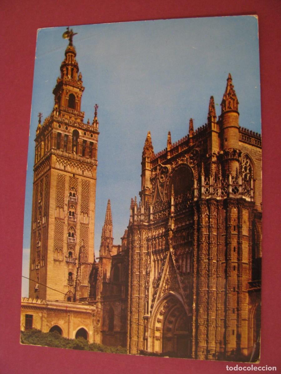 Postales: POSTAL DE SEVILLA. LA CATEDRAL Y LA GIRALDA. RO FOTO. ESCRITA