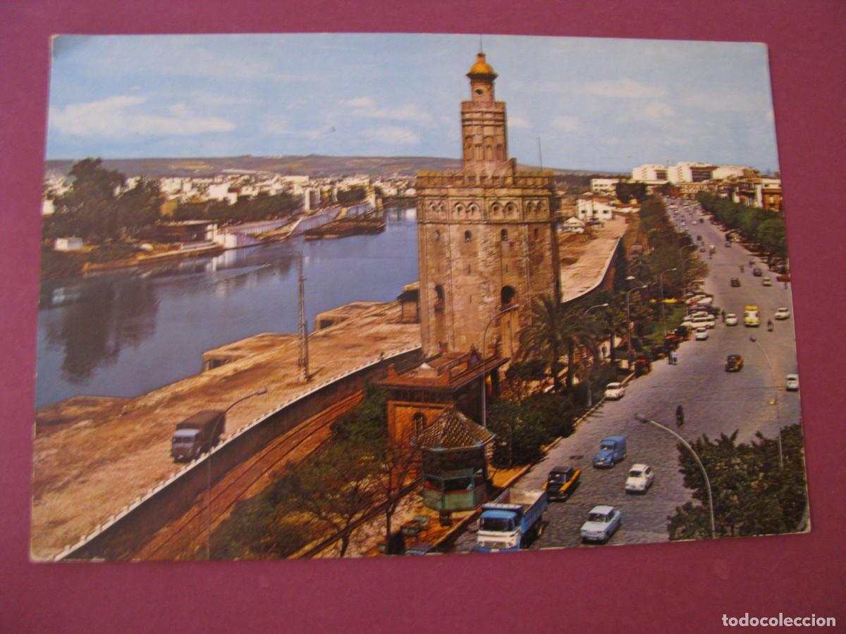 Postales: POSTAL DE SEVILLA. TORRE DEL ORO. PASEO COLON Y GUADALQUIVIR. RO FOTO. ESCRITA