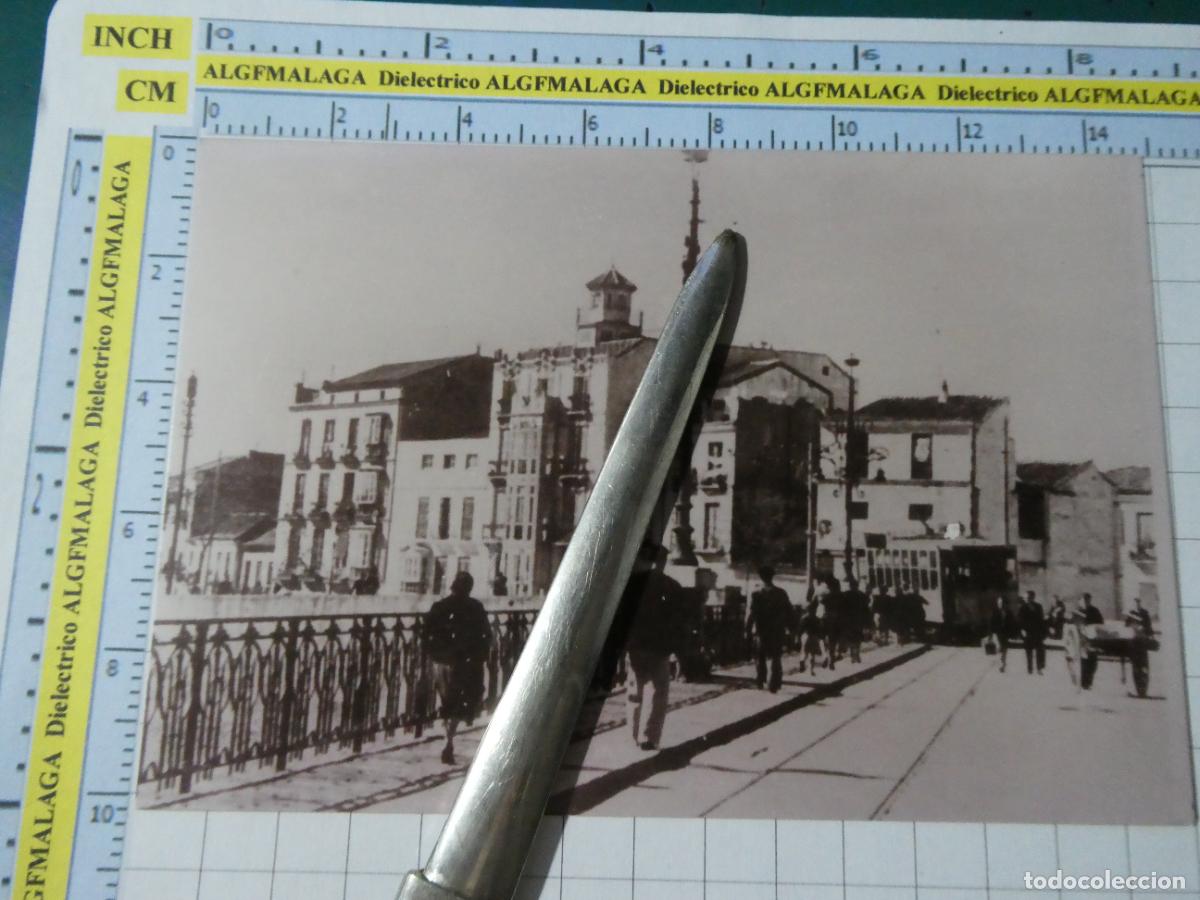 Postales: REPRODUCCI&Oacute;N ANTIGUA FOTO FOTOGRAF&Iacute;A M&Aacute;LAGA. PUENTE TETU&Aacute;N BARRIO PERCHEL TRANV&Iacute;A. 2756