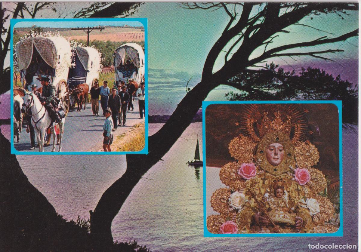 Postales: VIRGEN DEL ROCIO Y ROMERIA &ndash; EDITA BEASCOA N&ordm; 8752 &ndash; ESCRITA