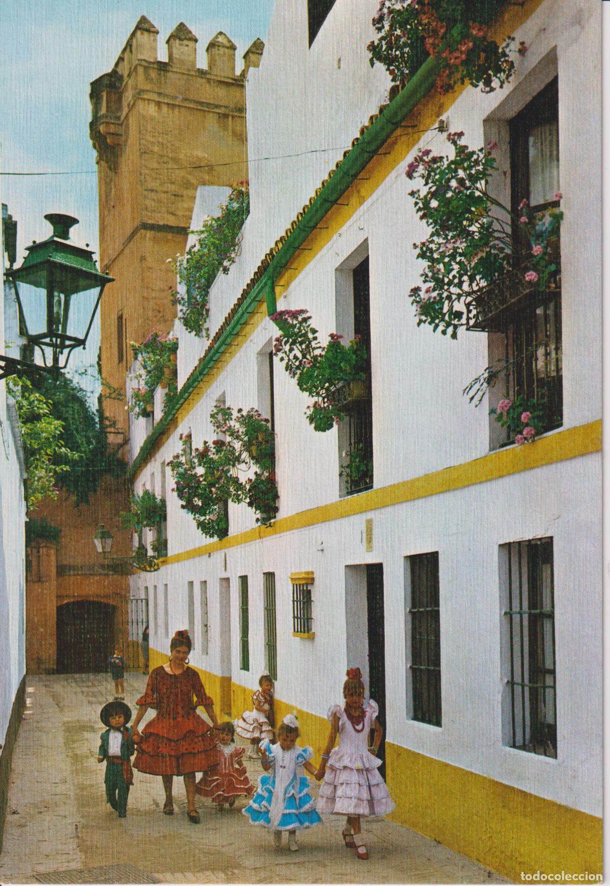 Postales: SEVILLA EN FIESTAS, BARRIO DE SANTA CRUZ &ndash; EDICIONES ARRIBAS N&ordm;2102 &ndash; S/C