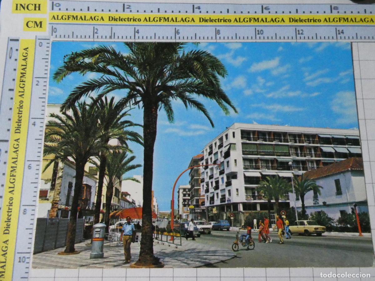 Postales: POSTAL DE M&Aacute;LAGA. A&Ntilde;O 1974. ESTEPONA BUZ&Oacute;N CORREOS NI&Ntilde;O BICI MOTORETA. 5076 CORONA. 250
