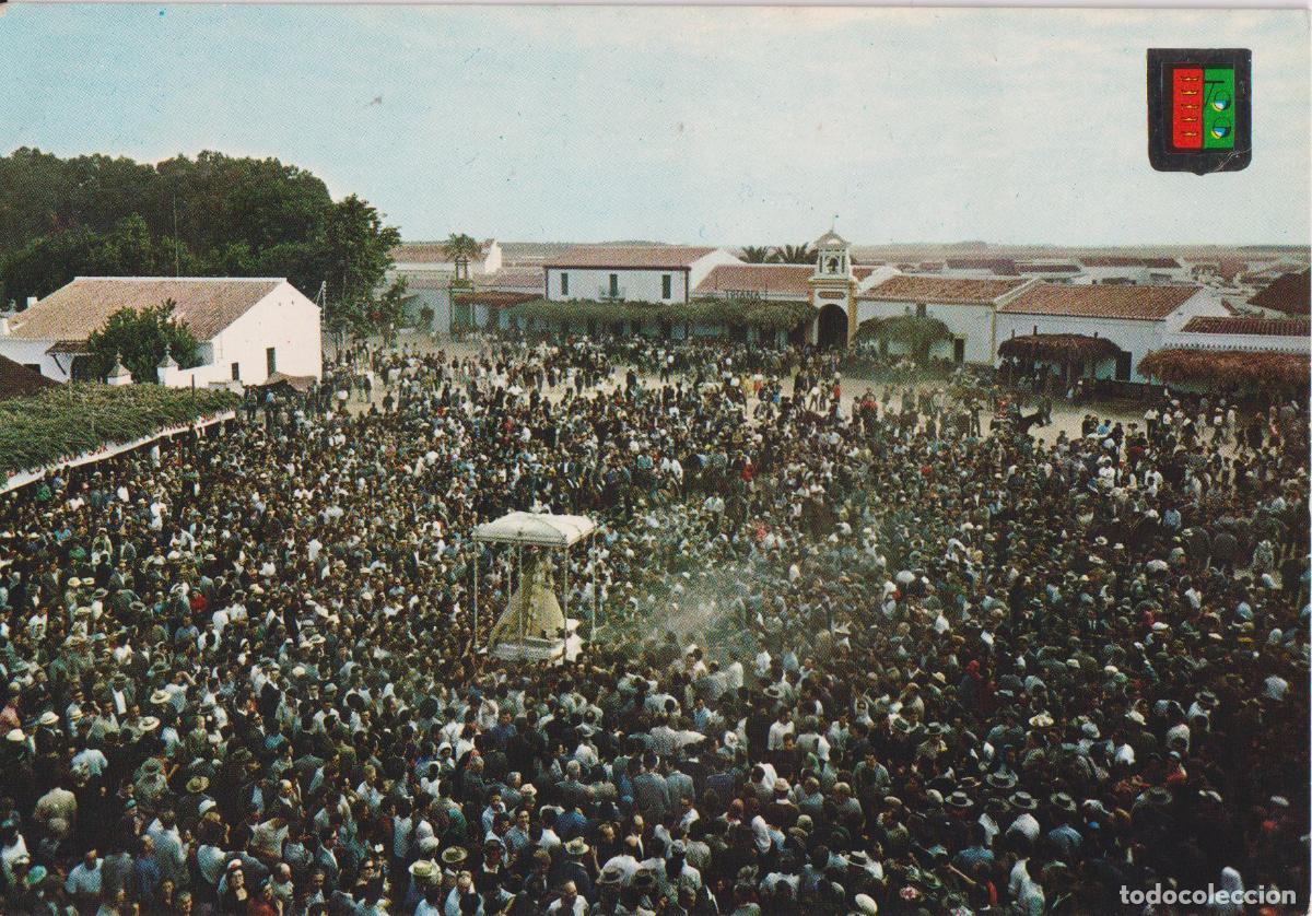 Postales: ALMONTE (HUELVA) ROMERIA DEL ROCIO &ndash; ESCUDO DE ORO N&ordm;5 &ndash; ESCRITA