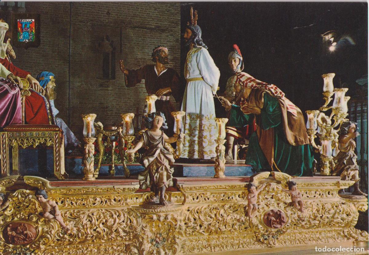 Postales: SEVILLA, SEMANA SANTA, JES&Uacute;S ANTE AN&Aacute;S &ndash; ESCUDO DE ORO N&ordm;10 &ndash; S/C